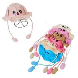24 Pieces Youth Size Woven Hat With Flapping Ears - Sun Hats