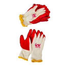 80 Wholesale Red LateX-Dipped Work Gloves