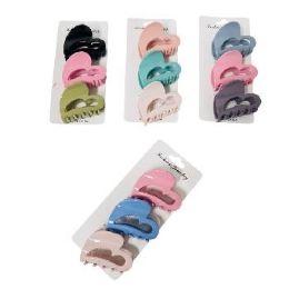 36 Pieces Claw Clips 3-Piece 2.75-inch Heart - Hair Accessories