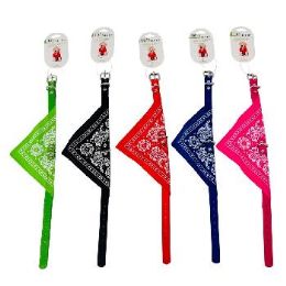 72 Pieces 15" Small Dog Collar with Bandana - Pet Accessories