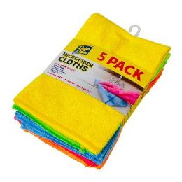 24 Pieces 5-Piece Microfiber Cloths 15"x15" - Kitchen Towels