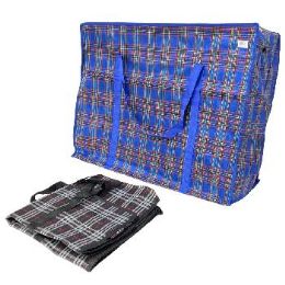 24 of Jumbo Plaid Travel Moving Storage Bag