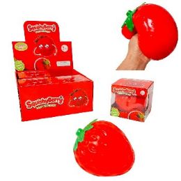 4 Pieces 5"x6" Jumbo Flour-Filled Strawberry Squishy Toy 498g - Slime & Squishees