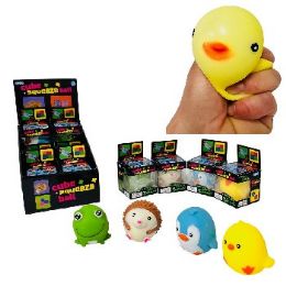 12 Pieces 3" Flour-Filled Assorted Animal Squishy Toy - Slime & Squishees