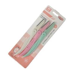 72 Pieces 3-Piece Foldable Eyebrow & Facial Shaver - Personal Care Items