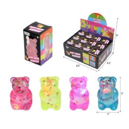 24 Pieces 3" Squishy Gummy Bear W/ Fruits - Slime & Squishees