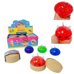 12 Pieces Dumpling Gel Squish Bun with Steamer Toy Unicorn Smiley - Slime & Squishees