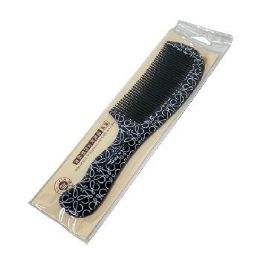 72 Pieces 9-inch Printed Wide Tooth Handled Comb - Hair Brushes & Combs