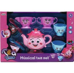 12 Sets 14pc B/o Tea Set W/ Sound, Light & Food In Window Box - Light Up Toys