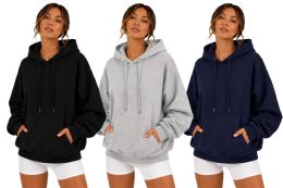 3 Pieces Women's Cotton Oversized Hoodie Sweat Shirt Assorted Colors Size Small - Women's Hoodies And Sweatshirts