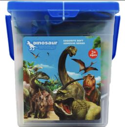 12 Sets 21pc Dinosaurs Set In 7.75-Inch Plastic Bucket W/ Handle - Boys Toy Sets