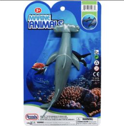 48 of 6-7-inch Plastic Sharks Tied On Card, 6 Assrt Styles