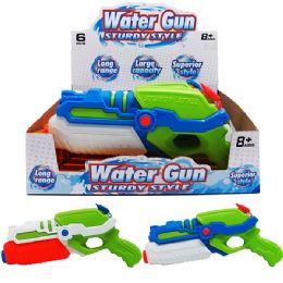 36 Pieces 12-Inch Water Gun W/ Pump Actn In 6pc Display Box - Beach Toys