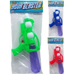 48 Pieces 13.25-inch Water Gun In Poly Bag W/ Header, 3 Assrt Clrs - Water Guns
