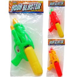 48 Pieces 13-inch Water Gun In Poly Bag W/ Header, 3 Assrt Clrs - Water Guns