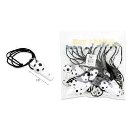 12 of 2.5" Soccer Ball Keychian W/light