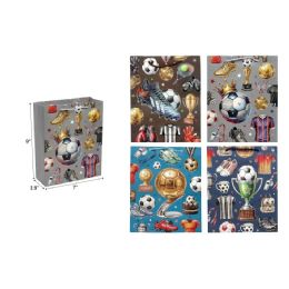 144 Pieces 7"x9"x4" Size M Soccer Gift Bag - Gift Bags Everyday