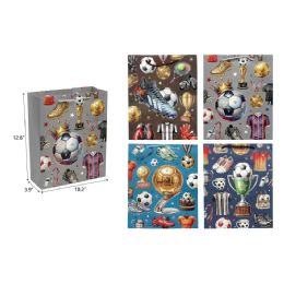 144 Pieces 10"x13"x4" Size L Soccer Gift Bag - Gift Bags Everyday