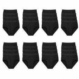 48 Pieces Yacht & Smith Mens Cotton Black Brief Size 4xlarge - Mens Underwear