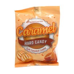 12 Wholesale Original Gourmet Caramel Hard Candy W/soft Caramel Center 5 Oz Peg Bag