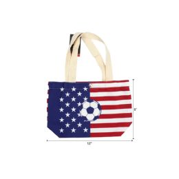24 Pieces 8"x12" Usa Flag Handbag - Bags Of All Types