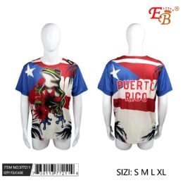 72 Pieces Puerto Rico T-Shirt - Soccer Team Tees
