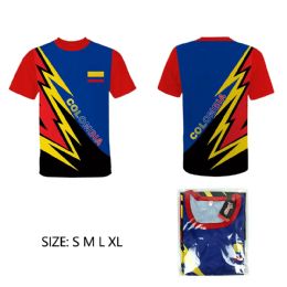 72 Pieces Colombia Sport T-Shirt - Soccer Team Tees