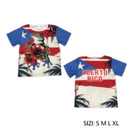72 Pieces Puerto Rico Children T-Shirt (s, M, L Xl) - Soccer Team Tees