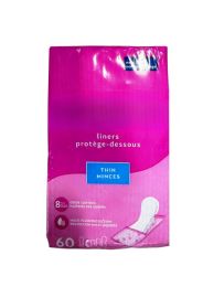 16 Pieces 60-Piece Carefree Liner Thin Wrap Odor Control - Feminine Care
