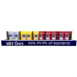 30 Pieces 40-Piece WET ONE HAND WIPES CANISTER PDQ DISPLAY - Cleaning Products