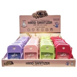 40 Wholesale 1.2OZ WISH LIQUID HAND SANITIZER SPRAY WITH SILICONE HOLDER