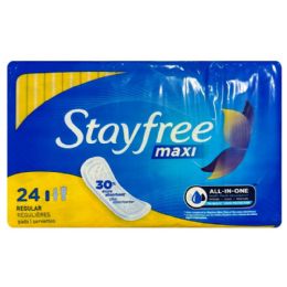 12 Pieces 24-Piece Stayfree Pad Maxi Regular - Feminine Care