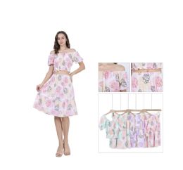 36 Sets Ladies 2 Pcs Top and Skirt Set One Dozen Mix Colors and Mix - Size S/m - L/xl - Womens Sundresses & Fashion