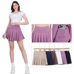 Women's Golf Skirt With Pocket Stretchy High Waist BuilT-In Shorts One Dozen Mix Size And Mix Colors, Size S/m, L/xl