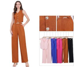 24 Sets Ladies 2pcs Set Vest and Pants One Dozen Mix Colors and Mix Size S/m, L/xl - Womens Sundresses & Fashion