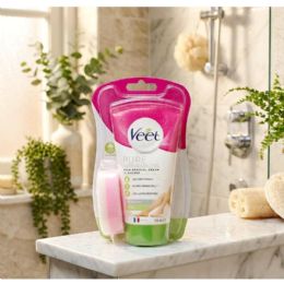 Wholesale Footwear 150GM VEET SHOWER CREAM DRY SKIN WITH SPONGE