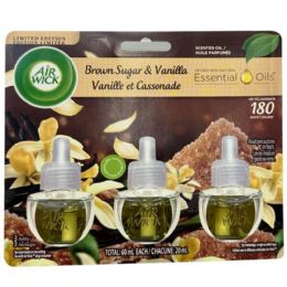 12 Pieces 3-Piece AIRWICK OIL BROWN SUGAR & VANILLA - Air Fresheners