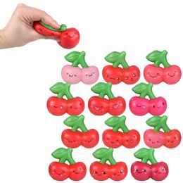 144 Pieces 3.25" Squish Cherry - Slime & Squishees