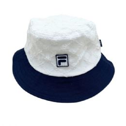 72 pieces Fila Unisex Embroidery Pattern Two Tone Bucket Hat - Bucket Hats