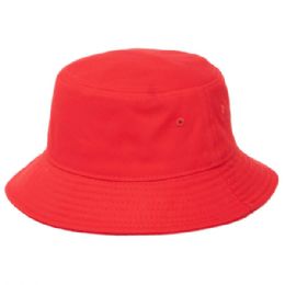 12 Wholesale Hang Ten Bucket Hat In Royal Red