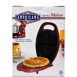 2 Wholesale Americana Classics Electric Waffle Maker In Red