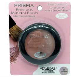 48 Wholesale Prisma Precious Mineral Blush With Applicator And Mirror In Assorted Shades