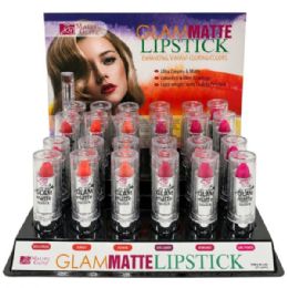 48 Wholesale Malibu Glitz Glam Matte Lipstick In Assorted Colors In Pdq Display