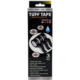 12 Wholesale Pinnacle Brands 3 Pack Repair Focused Waterproof Double Sided Tuff Tape