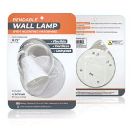 6 Wholesale Battery Operated Bendable Wall Lamp With Mounting Hardware