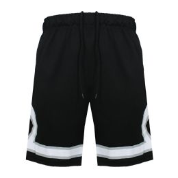 15 Pieces Mens Active Moisture Wicking Workout Mesh Shorts With Trim Black Asst S - 2xl - Men's Activewear
