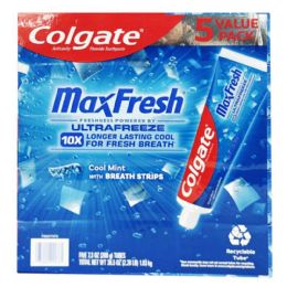Wholesale Footwear 7.3oz 5-Piece Colgate Max Fresh With Mini Breath Strips