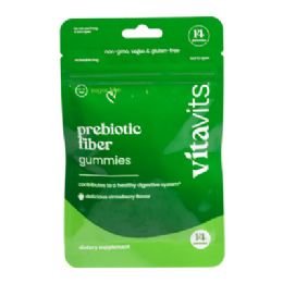 24 pieces Vitamin 14ct Gummies Prebiotic Fiber Expiry Date 03/2028 In 24pc Pdq Display Peggable Bag Vita Globe - Personal Care Items