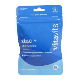 24 pieces Vitamin 14ct Gummies Zinc+ Expiry Date 03/2028 In 24pc Pdq Display Peggable Bag Vita Globe - Personal Care Items