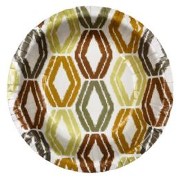 24 Pieces 20oz Ikat Design Paper Bowl 24-Piece - Disposable Plates & Bowls